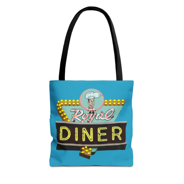 Royal Diner Sign Tote Bag, Retro-Themed Tote Bag, Fun Shopping Bag