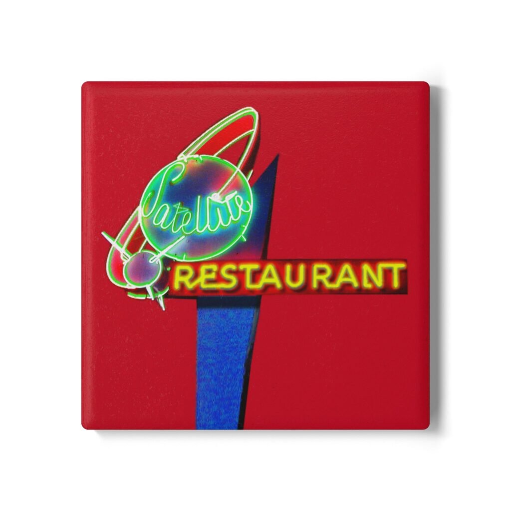 Vintage Satellite Restaurant neon sign artwork from Richmond Virginia