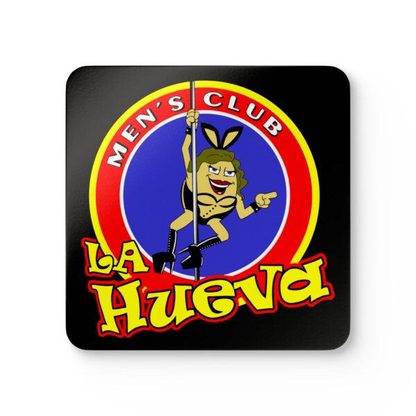 Coaster Set of 4, Vintage Bar Decor, Retro La Hueva Men's Club sign in Mexico