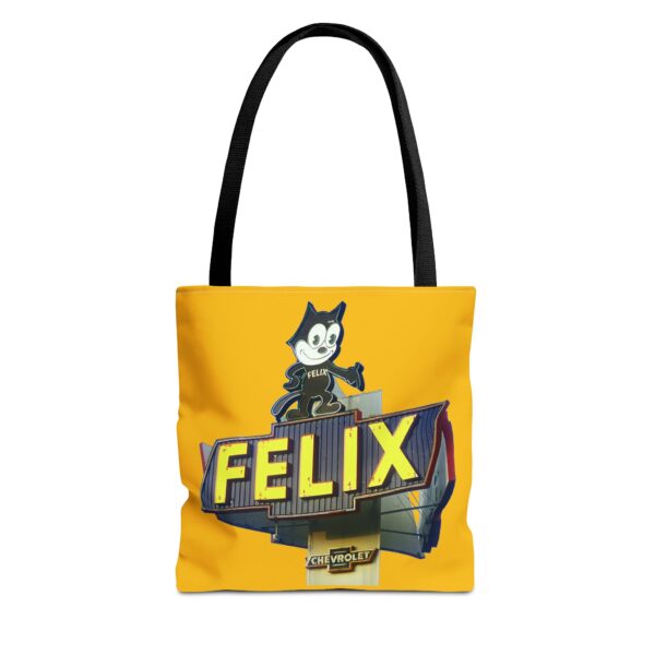 Felix the Cat Sign Tote Bag, Retro-Themed Tote Bag, Fun Shopping Bag