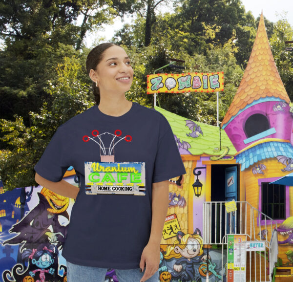 Uranium Cafe in Gallup, New Mexico: Vintage neon sign unisex softstyle T-shirt