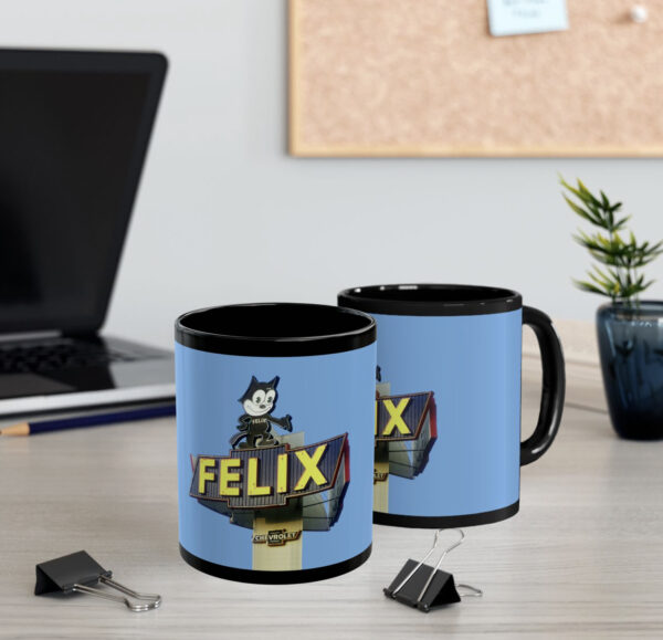 Felix the Cat Vintage Chevrolet Sign Mug, Retro Coffee Cup 11oz/15oz