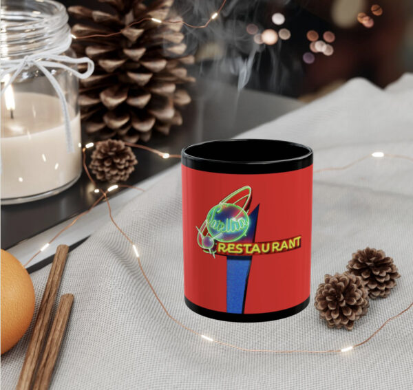 Satellite Restaurant Neon Sign Mug, Retro Coffee Cup 11oz/15oz