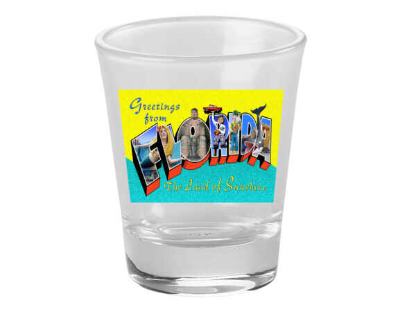 Shot Glass - Greetings from Florida Retro Vintage Design