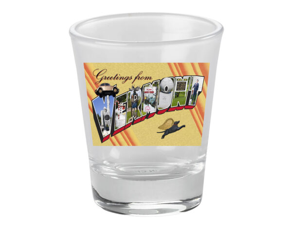 Shot Glass - Greetings from Vermont Retro Vintage Design