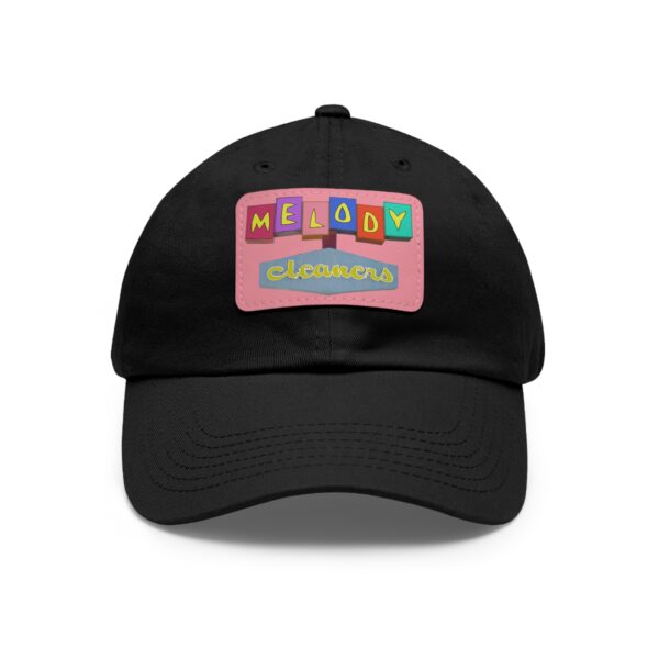 Retro Melody Cleaners Neon Sign Hat with Leather Patch, Trendy Accessories