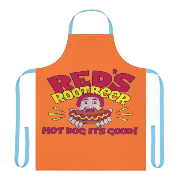 Cooking Apron, Retro Red's Rootbeer Hotdog Sign, Kitchen Cooking Gift, Chef Apron