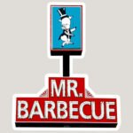 Mr Barbecue neon sign sticker