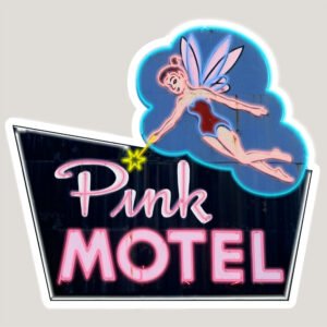 Pink Motel sticker, Cherokee North Carolina