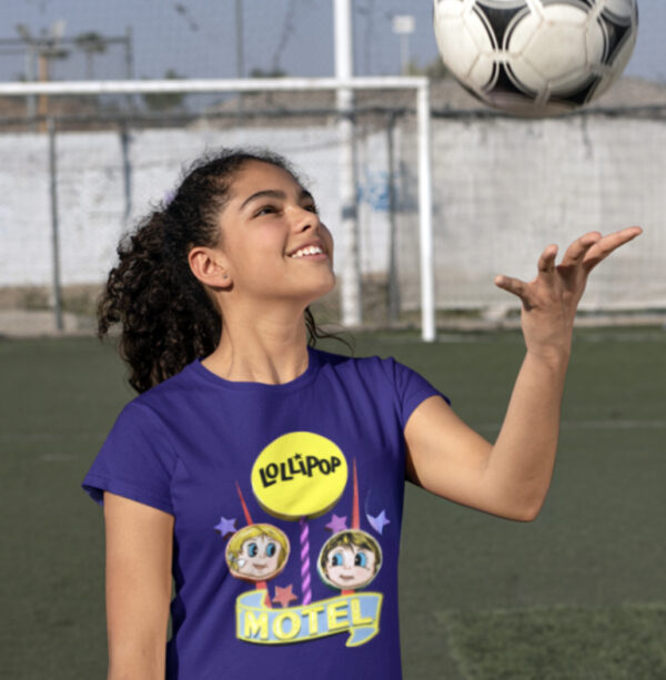 Retro Lollipop Motel Vintage Youth Tee - Perfect for Playtime, Birthday Gifts, Everyday Wear, School Events