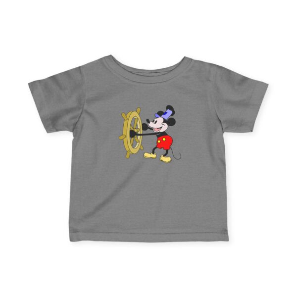 Vintage 1928 Steamboat Adventures Mouse Infant Tee, Kids Graphic T-Shirt, Playful Short Sleeve Top