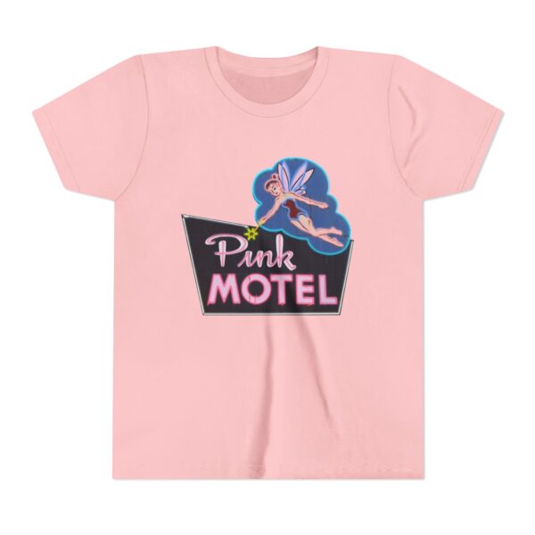 Retro Pink Motel Vintage Youth Tee - Perfect for Playtime, Birthday Gifts, Everyday Wear, School Events