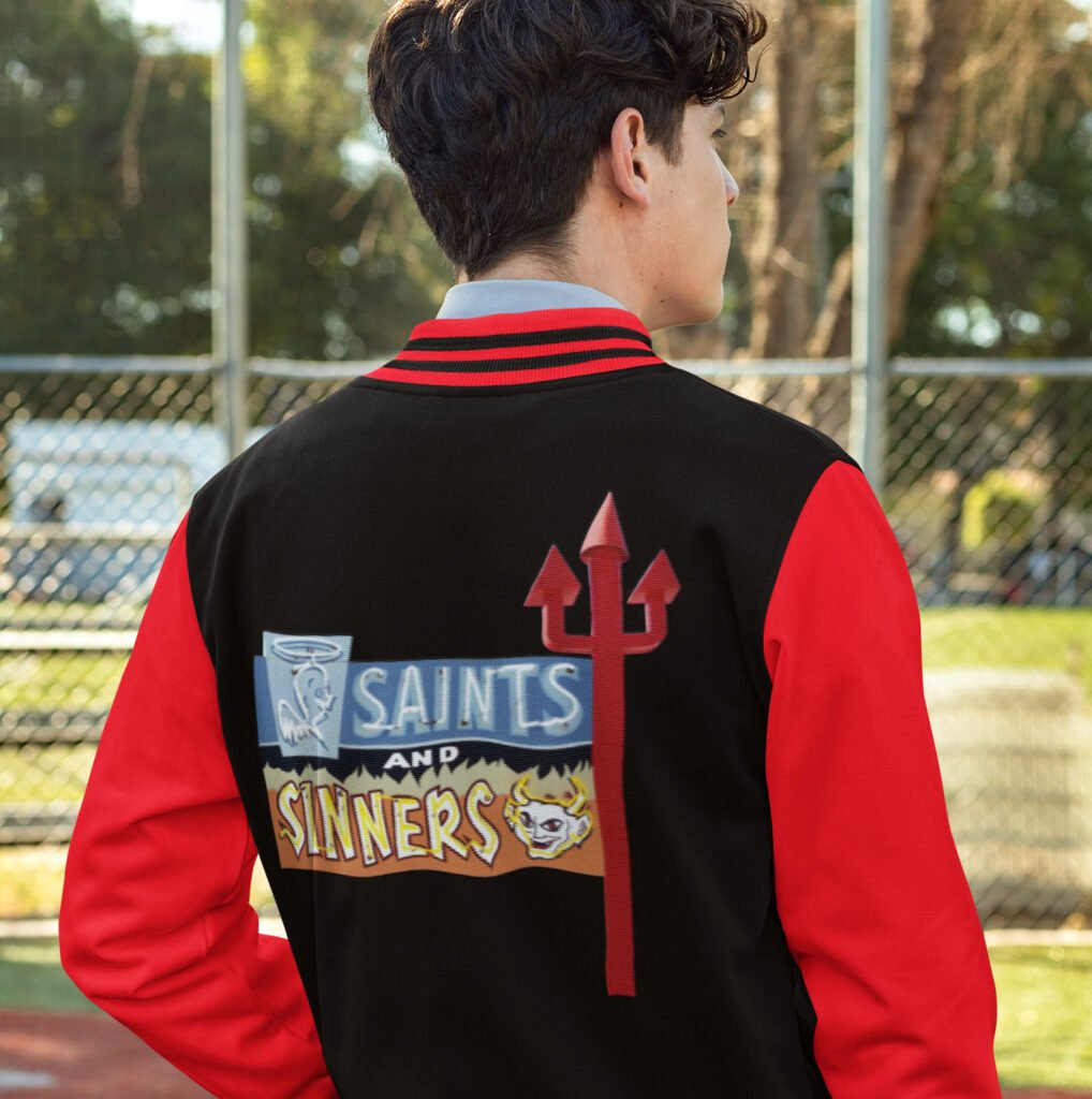 Saints and Sinners letterman jacket, Española, New Mexico