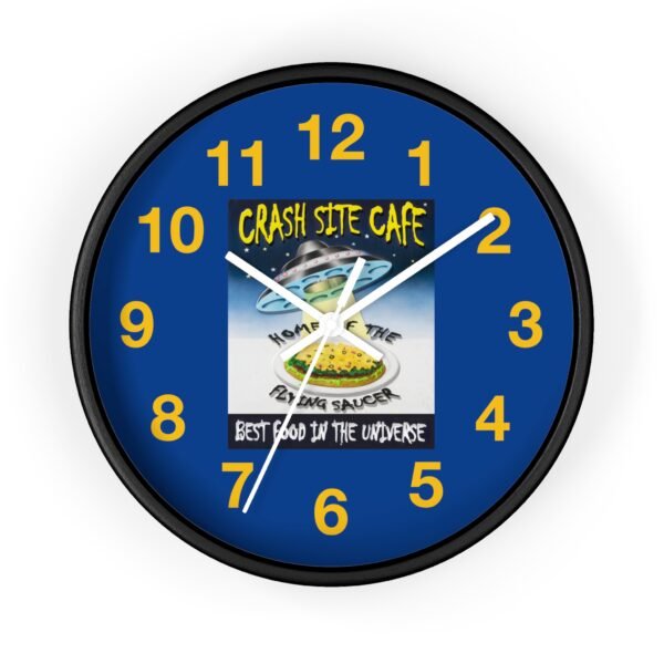 Crash Site Cafe Wall Clock, Kitchen Decor, Unique Aliens Clock