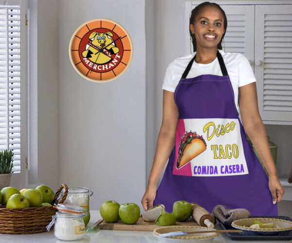 Cooking Apron: Disco Taco Design, Gift for Chefs, Kitchen Decor, Taco Tuesdays