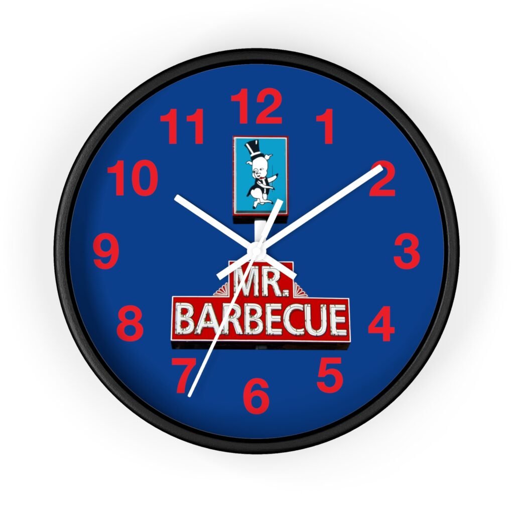 Mr. BBQ Wall Clock. Grilling Time.
