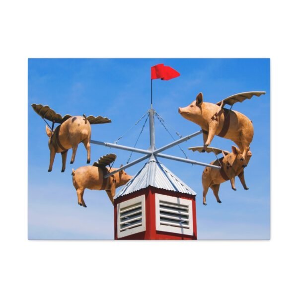 When Pigs Fly Design Canvas Wall Art, Home Kitchen Wall Decor, Gift for Cooks