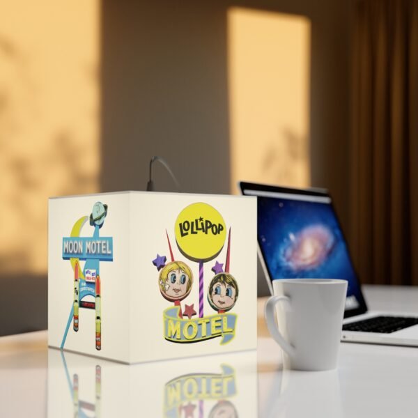 Retro Neon Motel Signs Light Cube Lamp — Vintage Neon Ambience Lamp