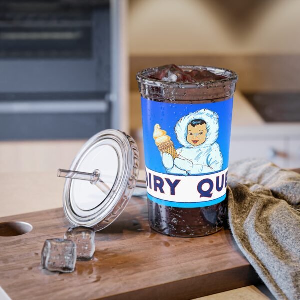 Dairy Queen Eskimo Vintage Sign Acrylic Cup | Clear Tumbler with Straw