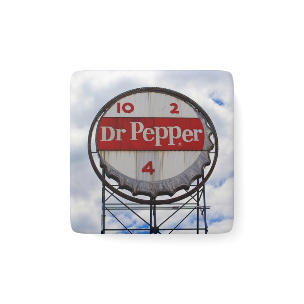Vintage roadside soda sign magnet