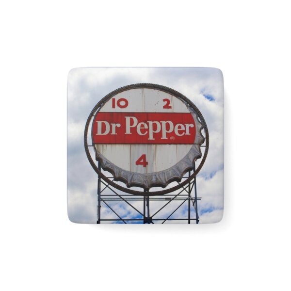 Retro Soft Drink Sign Square Porcelain Magnet