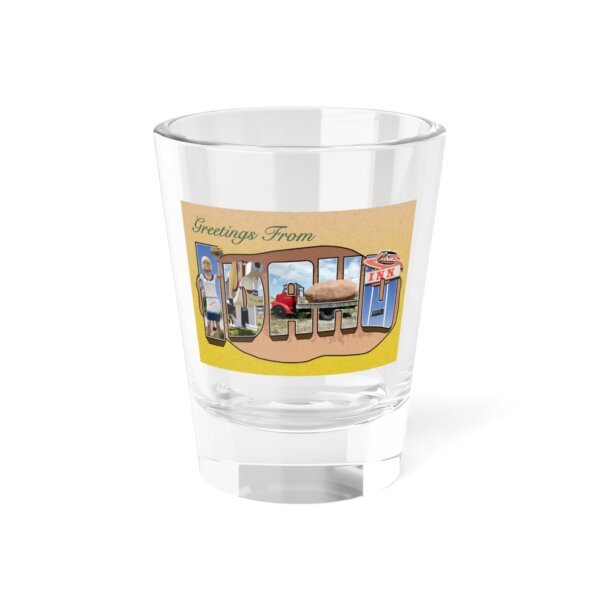 Idaho State Souvenir Shot Glass — 'Greetings from Idaho' Quirky Roadside Attractions