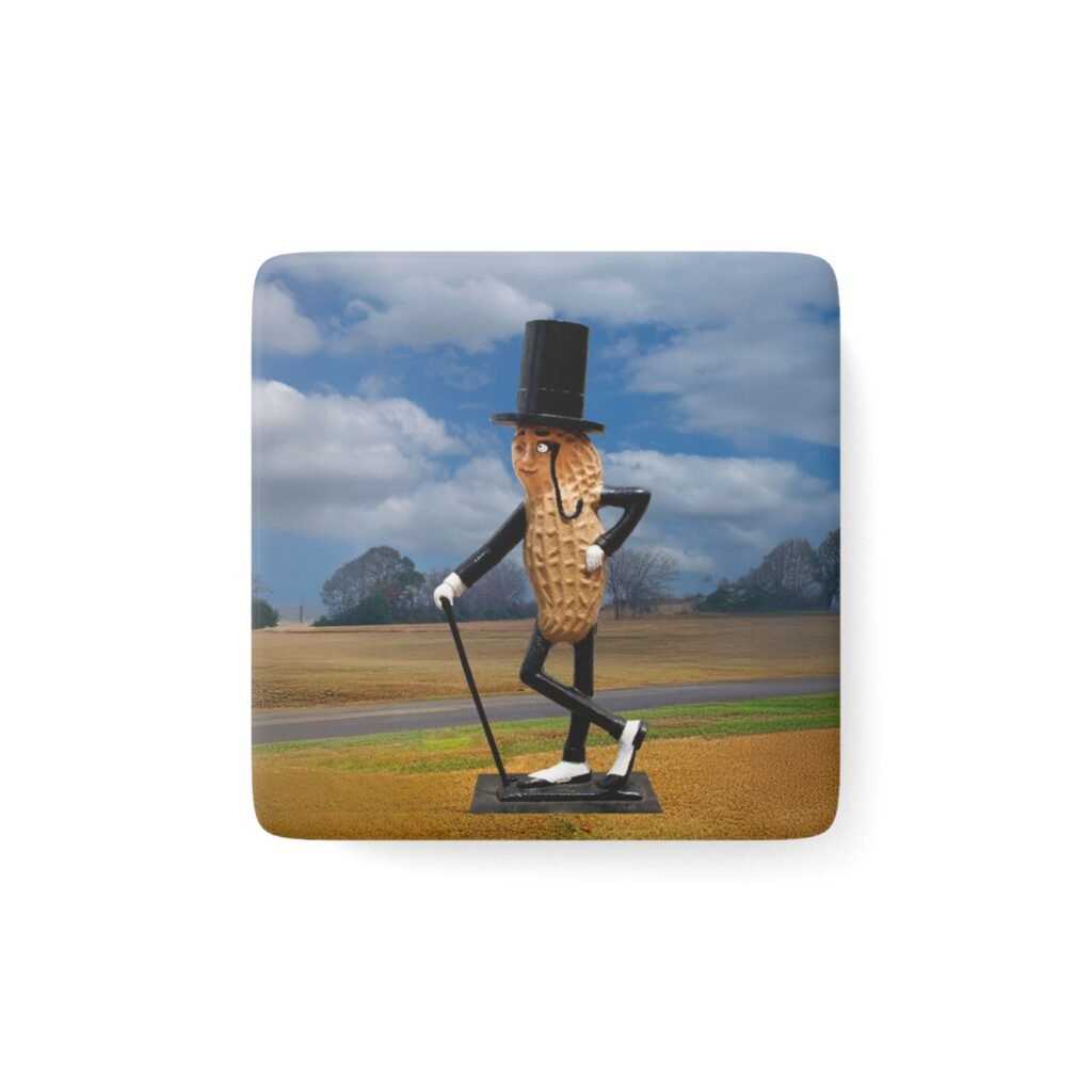 Mr Peanut roadside sculpture magnet