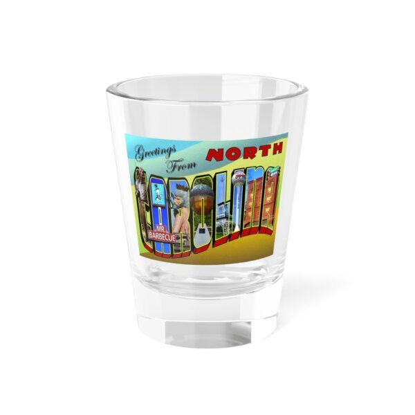 North Carolina State Souvenir Shot Glass — 'Greetings from North Carolina' Quirky Roadside Attractions