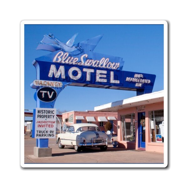 Blue Swallow Motel neon sign | Retro Route 66 Landmark