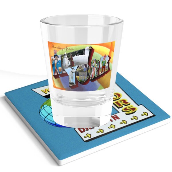 New York State Souvenir Shot Glass — 'Greetings from New York' Quirky Roadside Attractions