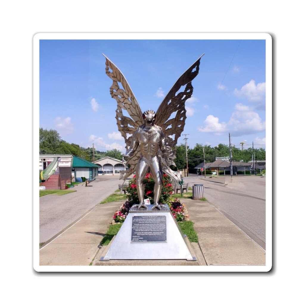 Mothman Statue in Point Pleasant magnet - West Virginia