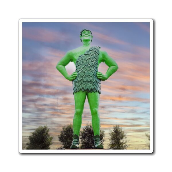 Jolly Green Giant Statue Square Magnet