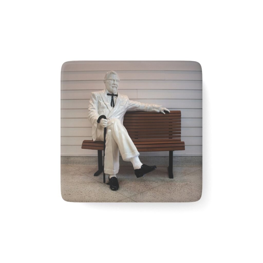 Vintage roadside colonel statue magnet