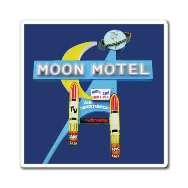 Moon Motel Retro Neon Sign Magnet | New Jersey Souvenir