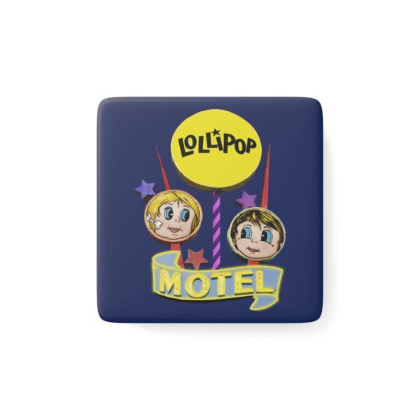 Lollipop Motel Retro Neon Sign Porcelain Magnet | New Jersey Souvenir