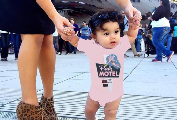 Pink Motel infant bodysuit, Cherokee North Carolina