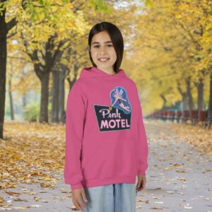 Pink Motel youth hoodie, Cherokee North Carolina