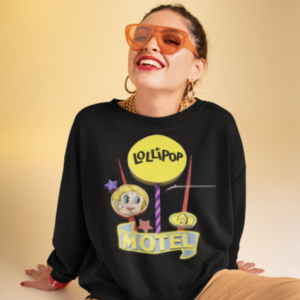 Lollipop Motel sweatshirt neon sign Wildwood New Jersey