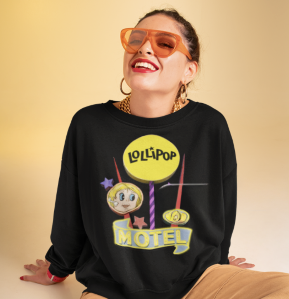 Lollipop Motel sweatshirt neon sign Wildwood New Jersey