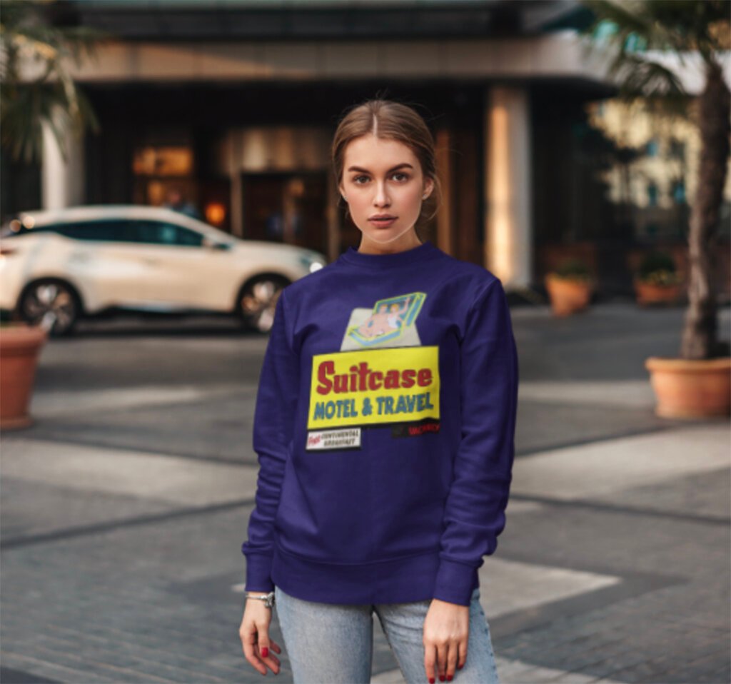 Suitcase Motel sweatshirt in Wildwood, New Jersey
