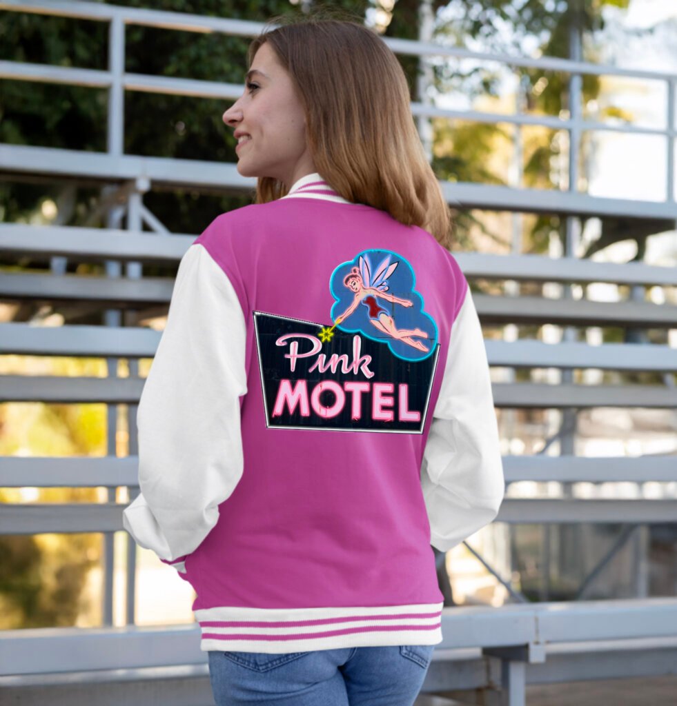 Pink Motel Letterman Jacket Cherokee NC