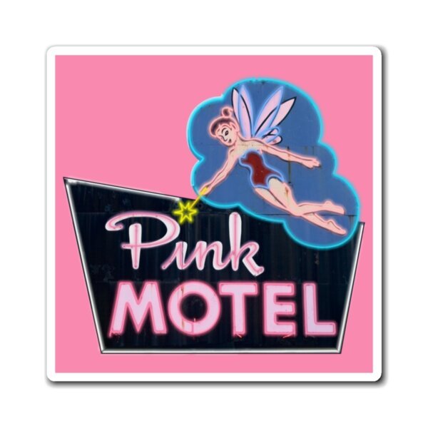 Pink Motel Tinkerbell Retro Neon Sign Magnet | North Carolina