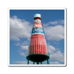 Ketchup bottle water tower magnet