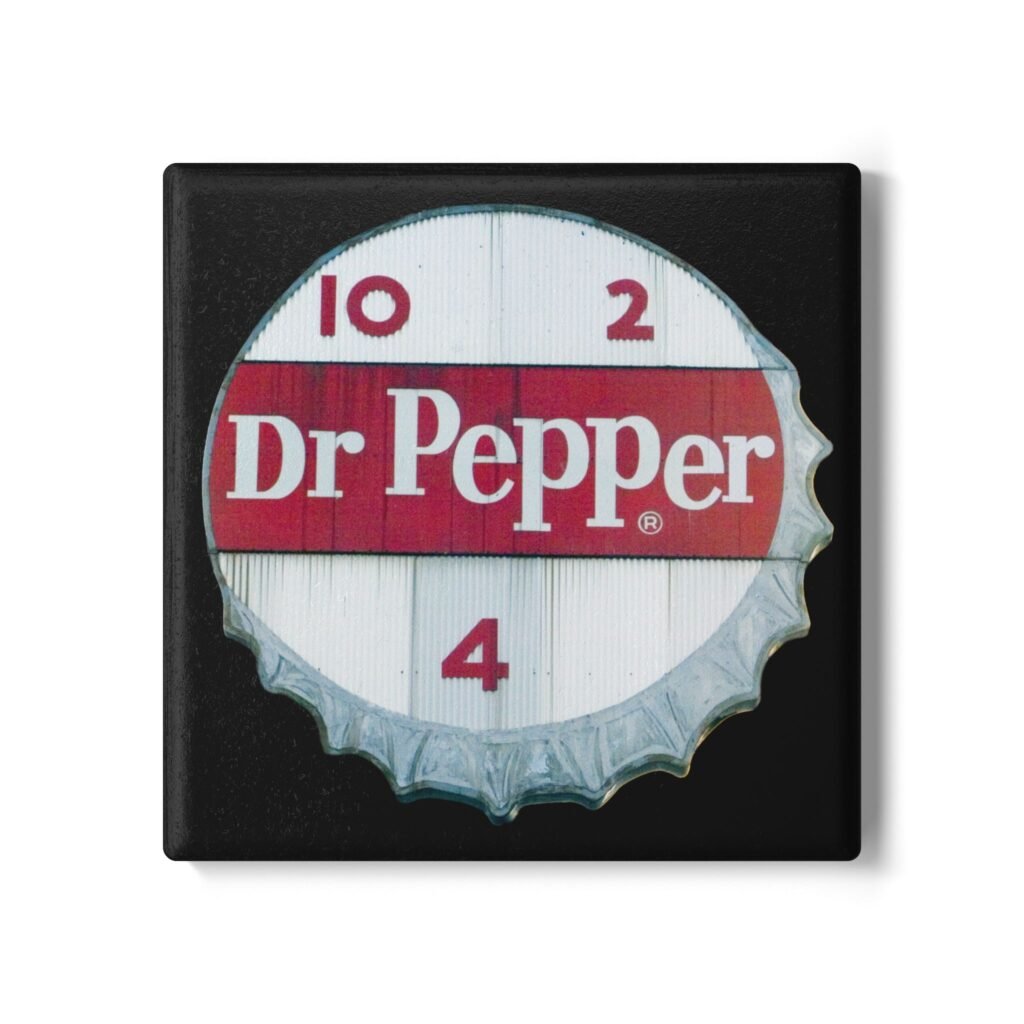 Vintage roadside soda sign porcelain coaster