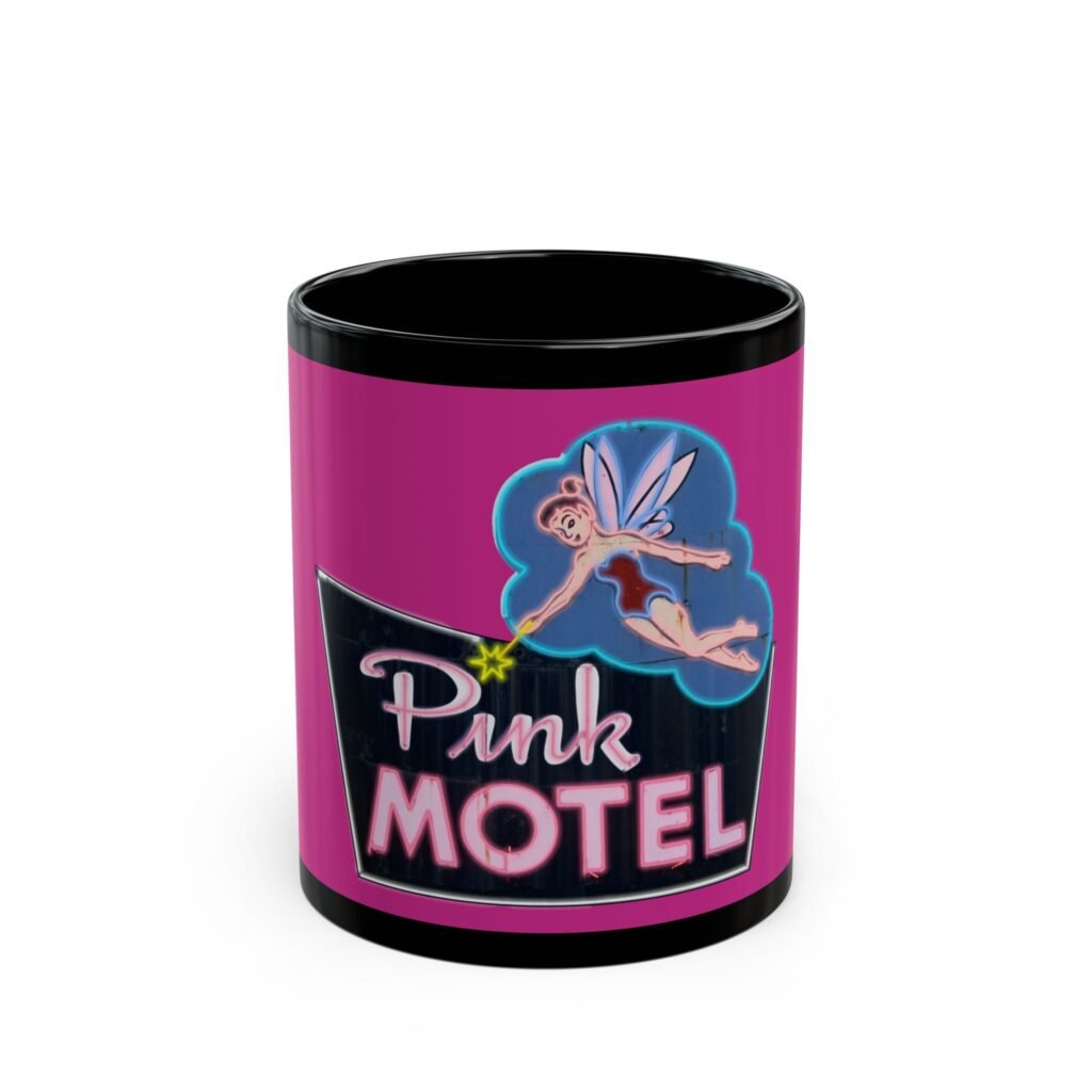 Pink Motel coffee mug, Cherokee North Carolina