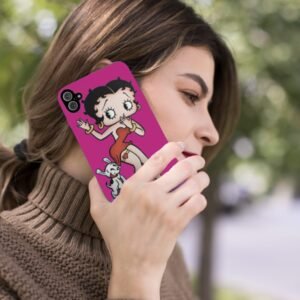 Vintage flapper cartoon character retro graphic phone case
