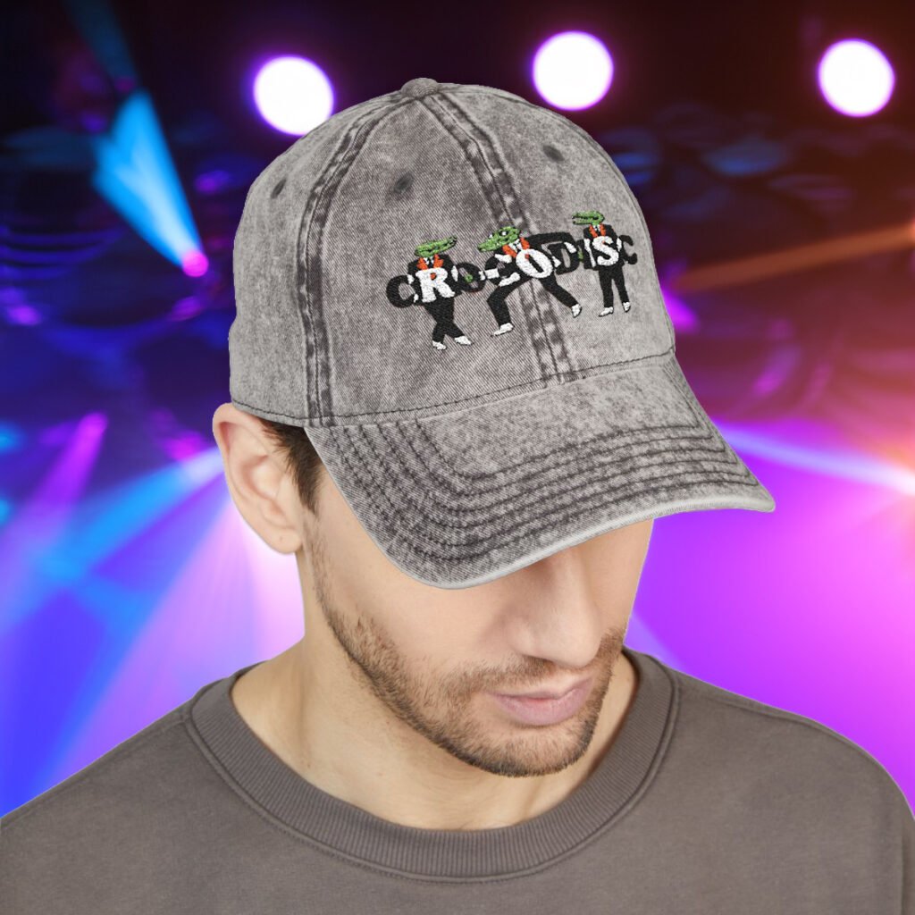 Retro Crocodisc ska music design cap