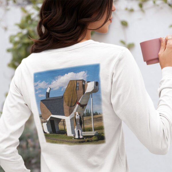 Dog Bark Park Cottonwood Idaho Sleep inside a giant beagle long sleeve tee