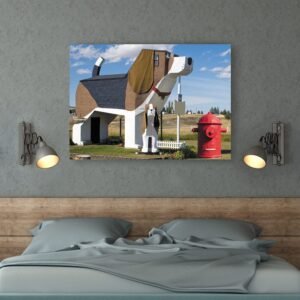 Dog Bark Park Cottonwood Idaho Sleep inside a giant beagle canvas wall art