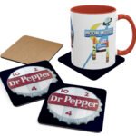 Vintage roadside soda sign porcelain coaster
